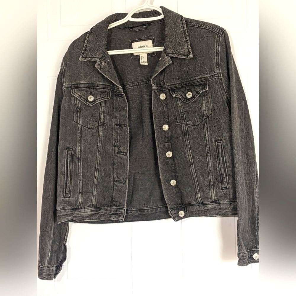 Black Jean Jacket - Forever 21